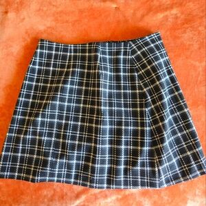 Plaid Black & White Women's Skirt